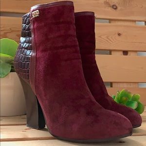 Vasari trend Firenze Suede booties | 40 burgundy